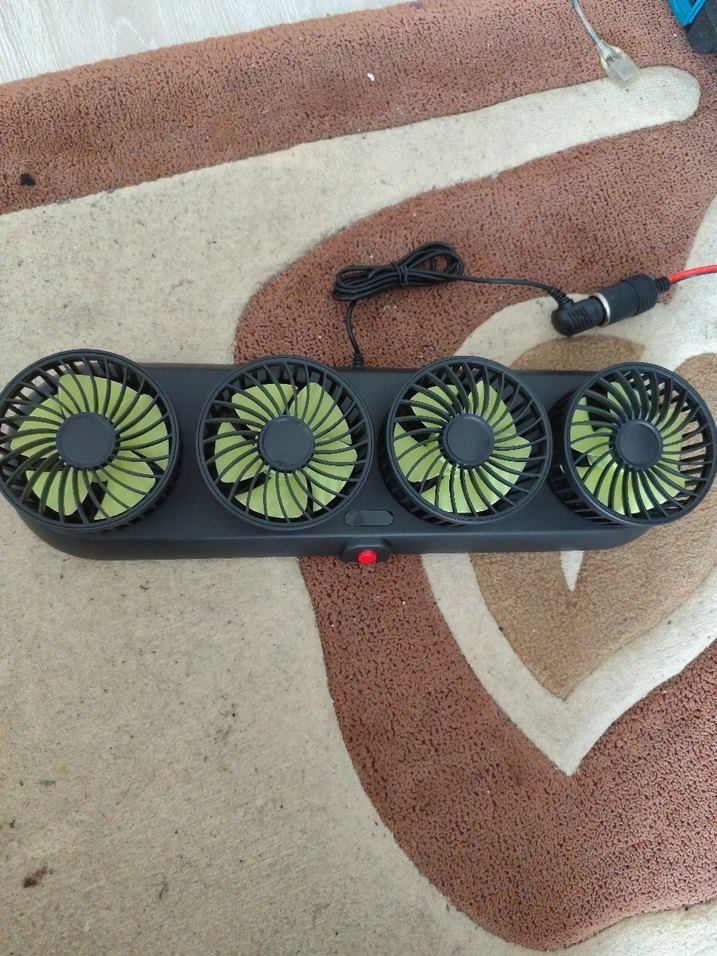 Renkli Katlanabilir Araç Fanı 12V Diger - Görsel 5