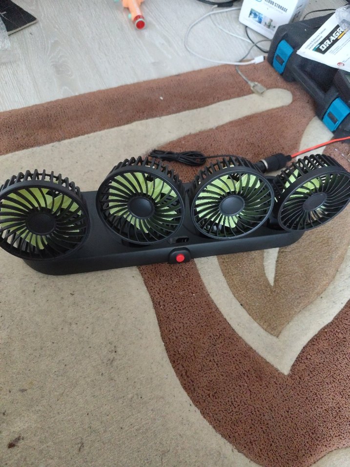 Renkli Katlanabilir Araç Fanı 12V Diger - Görsel 2
