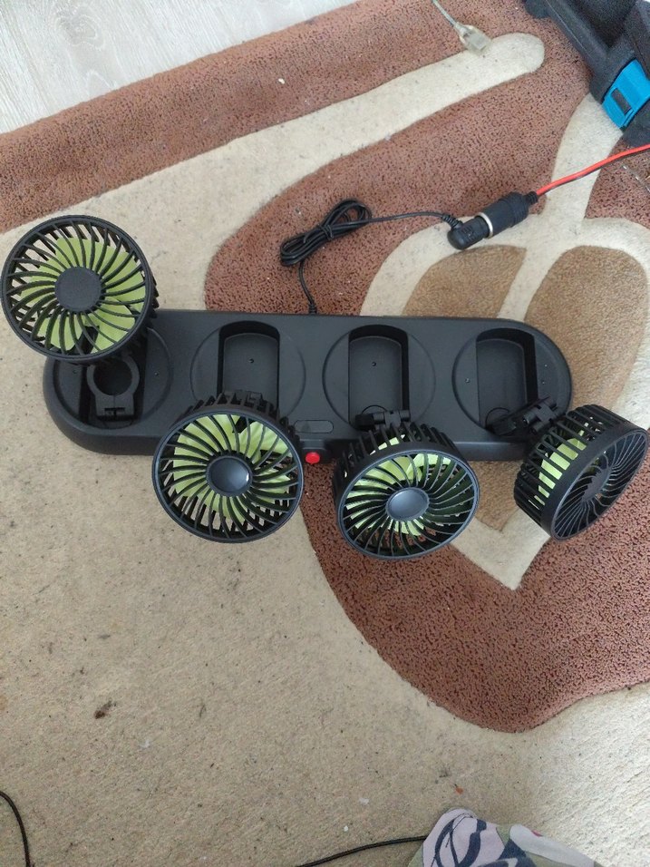 Renkli Katlanabilir Araç Fanı 12V Diger - Görsel 3