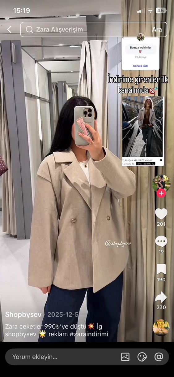 Düğmeli Açık Gri Kısa Kaban - Görsel 2