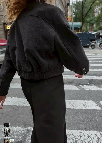 Zara elastik etekli soft bomber Ceket - Görsel 3