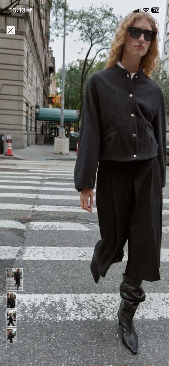 Zara elastik etekli soft bomber Ceket - Görsel 5