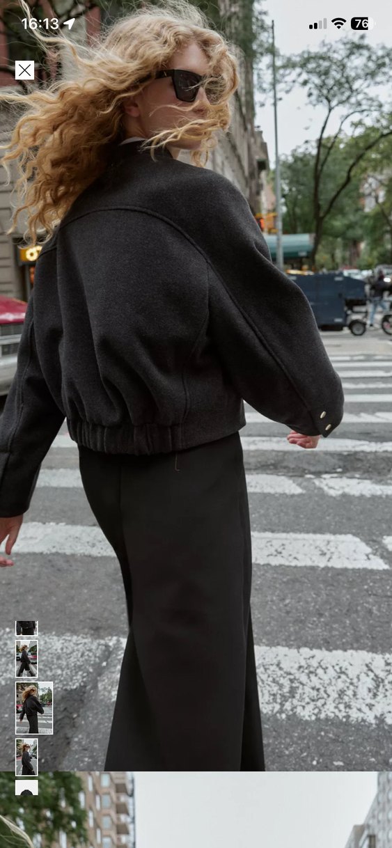 Zara elastik etekli soft bomber Ceket - Görsel 3