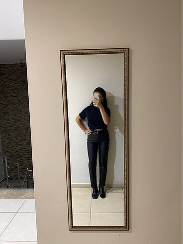 xs Beden zara deri pantolon