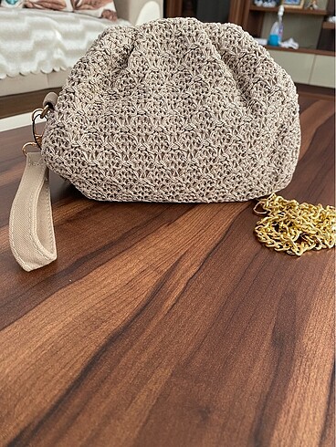 Mango model hasır çanta - Görsel 6