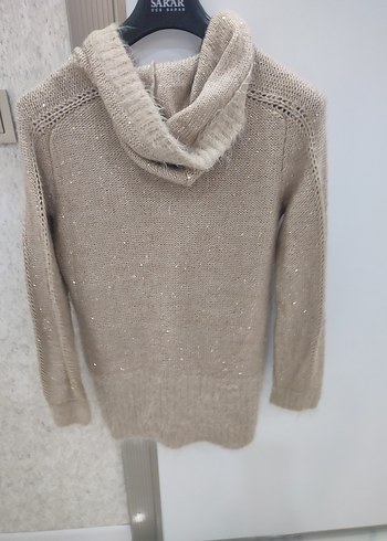 Sementadan Pullu Kapşonlu  Kadın Hırka - Görsel 2