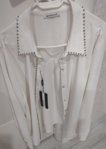 Adil İsik Tasli Beyaz Kadın Uzun Kollu Gömlek - Görsel 4