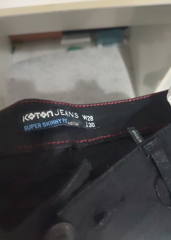 Kotondan Erkek Çocuk Siyah Midi Kot Pantolon - Görsel 3