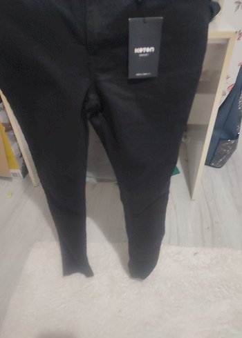 Kotondan Erkek Çocuk Siyah Midi Kot Pantolon - Görsel 4