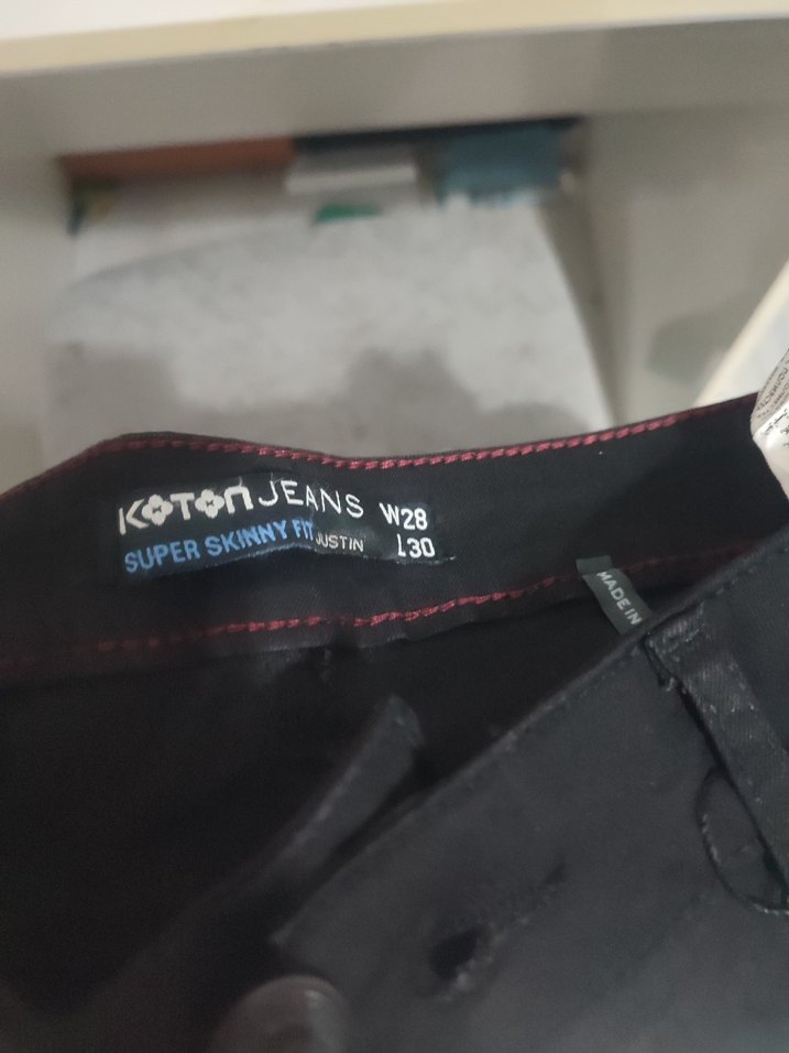 Kotondan Erkek Çocuk Siyah Midi Kot Pantolon - Görsel 3