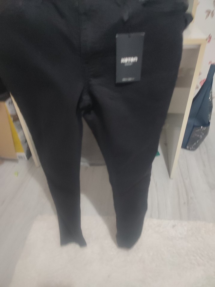 Kotondan Erkek Çocuk Siyah Midi Kot Pantolon - Görsel 2