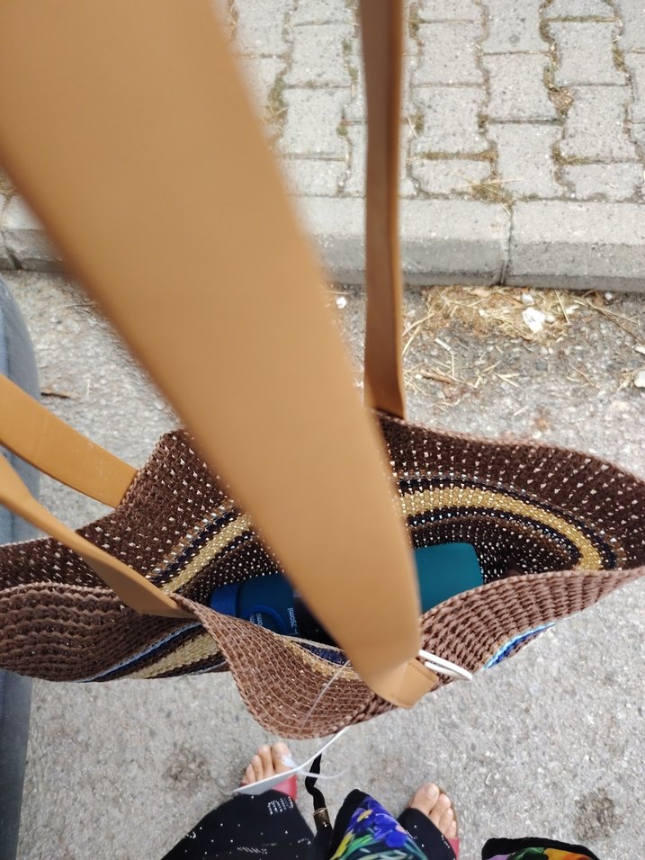 LC Waikiki Çizgili Hasır Tote Çanta — görsel 3/4