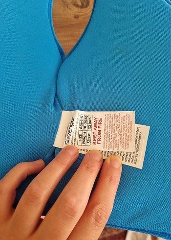 Beden Sarı Çocuk Yüzme Yeleği Renkli Detaylı
