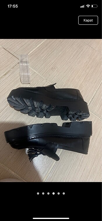 38 Beden siyah Renk Loafer ayakkabı