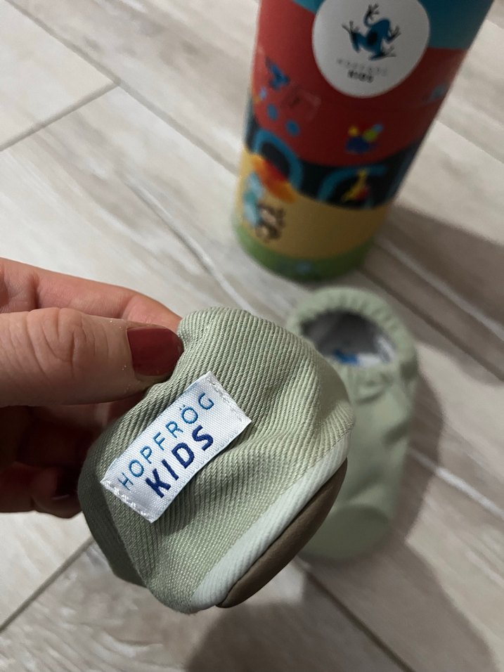 Yeşil Erkek Bebek Kaydırmaz Ayakkabı hopfrög - Görsel 2