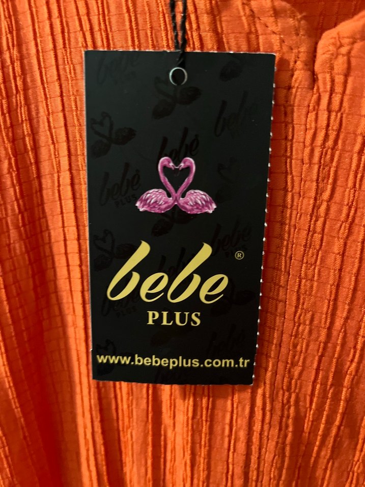 Turuncu V Yaka Bohem Salaş Uzun Elbise - Görsel 2