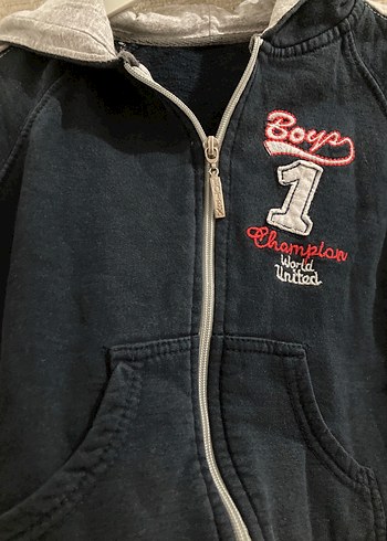 Erkek Çocuk Kapüşonlu Fermuarlı Sweatshirt - Görsel 2