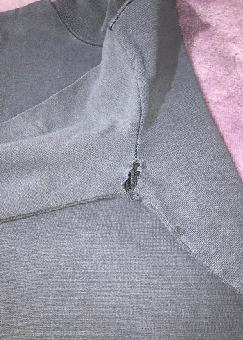 Çocuk Gri Boğazlı Sweatshirt - Görsel 3