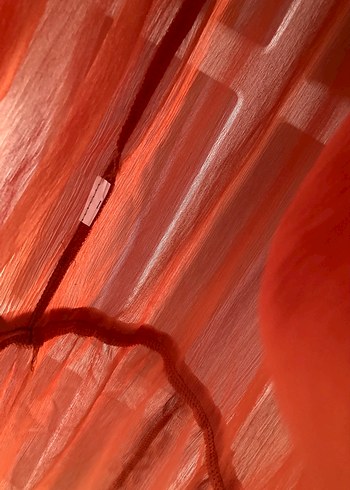 Kahverengi Uzun Keten Elbise - Görsel 3