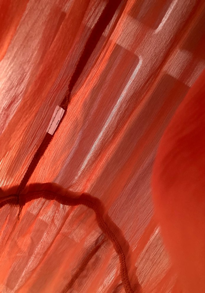 Kahverengi Uzun Keten Elbise - Görsel 3