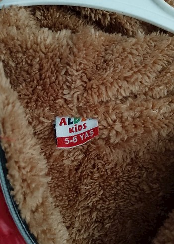 Kız Çocuk Parlak Kırmızı Fermuarlı Mont - Görsel 4