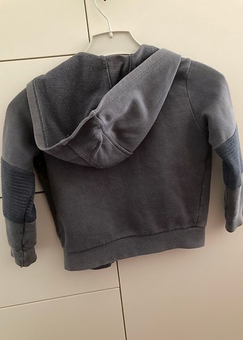 Erkek Çocuk Gri Kapüşonlu Sweatshirt - Görsel 6