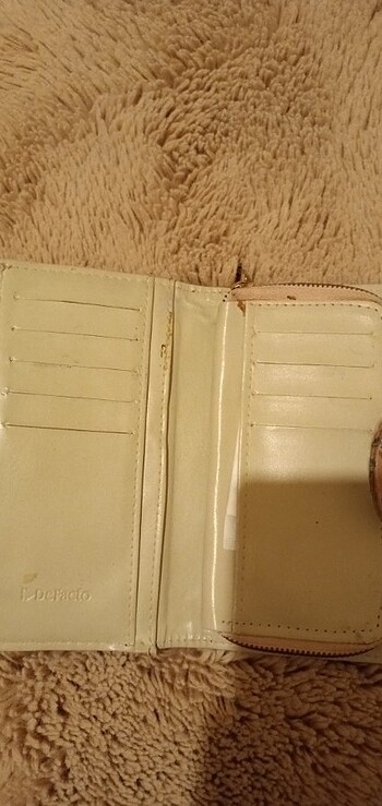 Mavi çiçekli pembe kadın cüzdan - Görsel 2