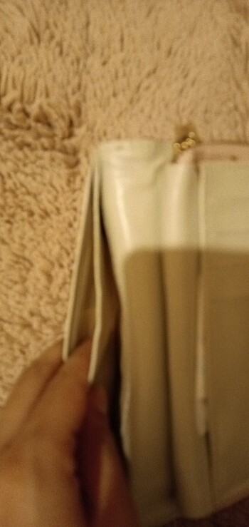 Mavi çiçekli pembe kadın cüzdan - Görsel 3