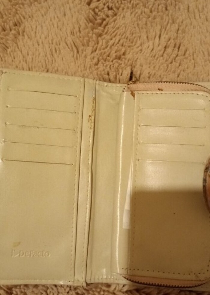 Mavi çiçekli pembe kadın cüzdan - Görsel 2