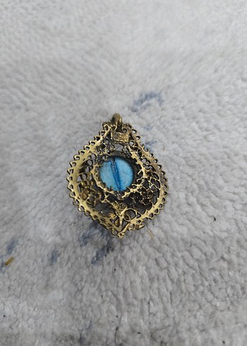 Turkuaz Boncuklu Bohem Kadın Kolye Ucu - Görsel 3