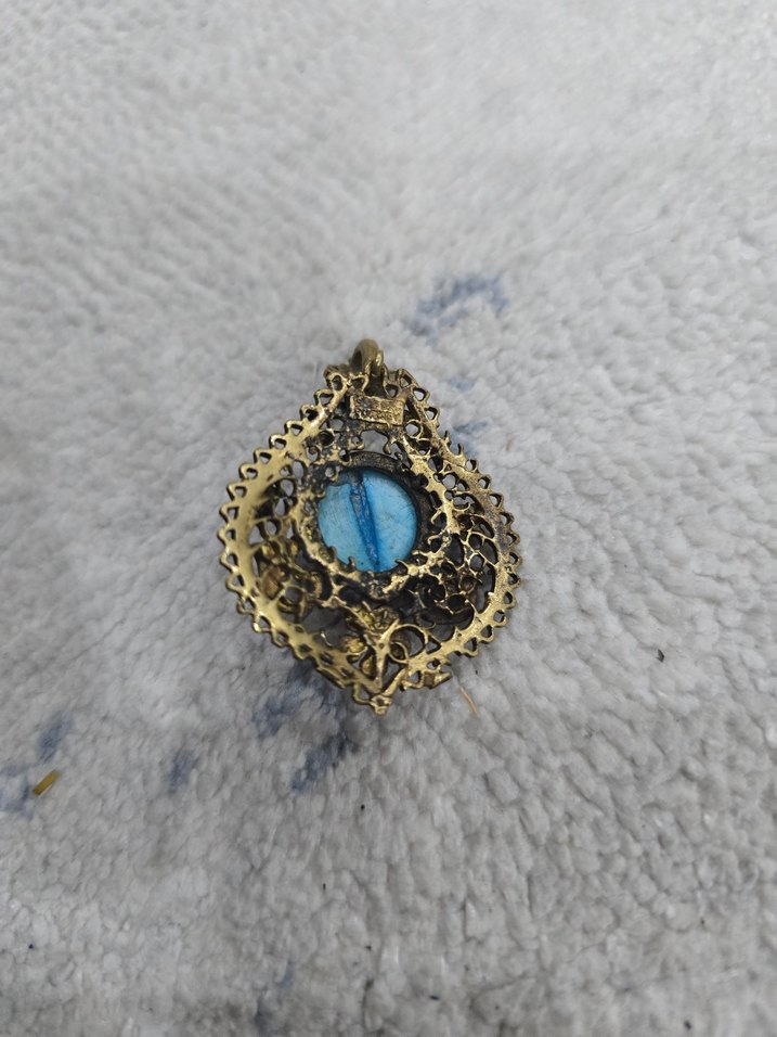 Turkuaz Boncuklu Bohem Kadın Kolye Ucu - Görsel 3