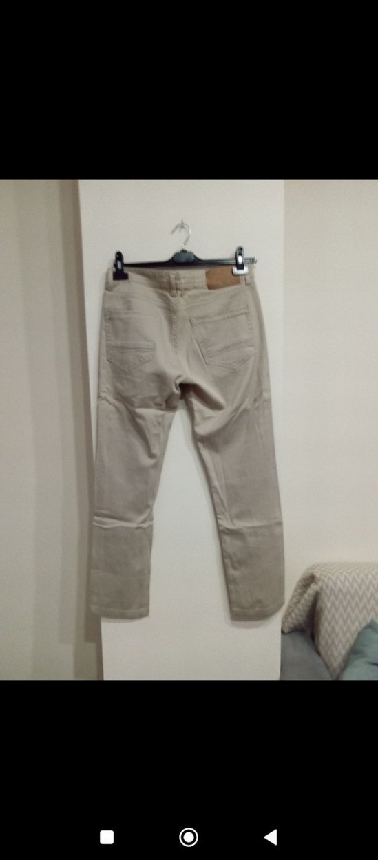 Bej Regular Fit Erkek Keten Pantolon - Görsel 2