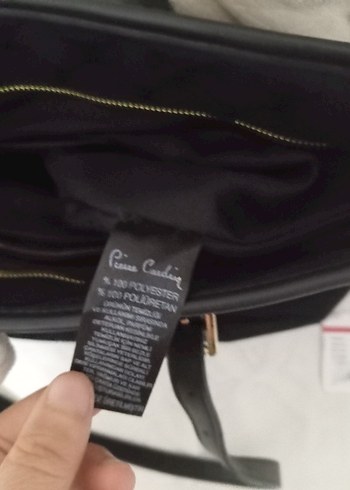 Siyah Tokalı Kadın Süet Çanta - Görsel 6