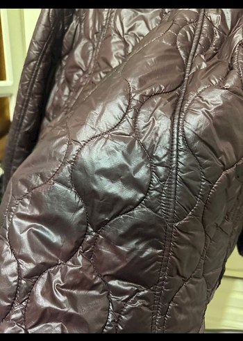 Düğmeli Kahverengi Deri Kadın Ceket - Görsel 5