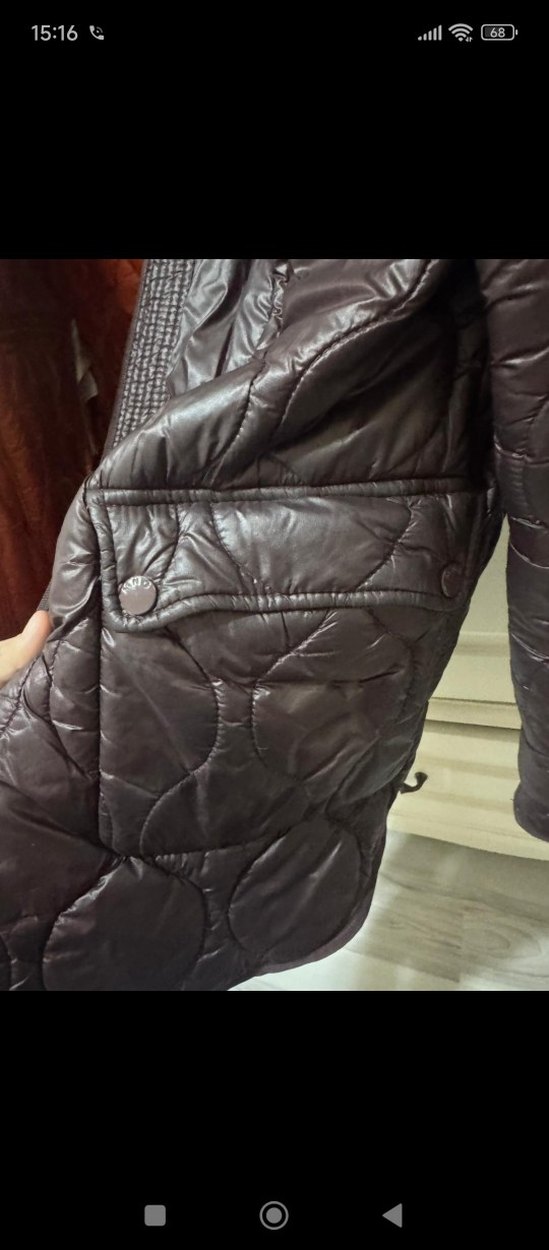 Düğmeli Kahverengi Deri Kadın Ceket - Görsel 3