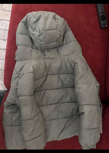 Kapüşonlu Gri Erkek Çocuk Mont - Görsel 2