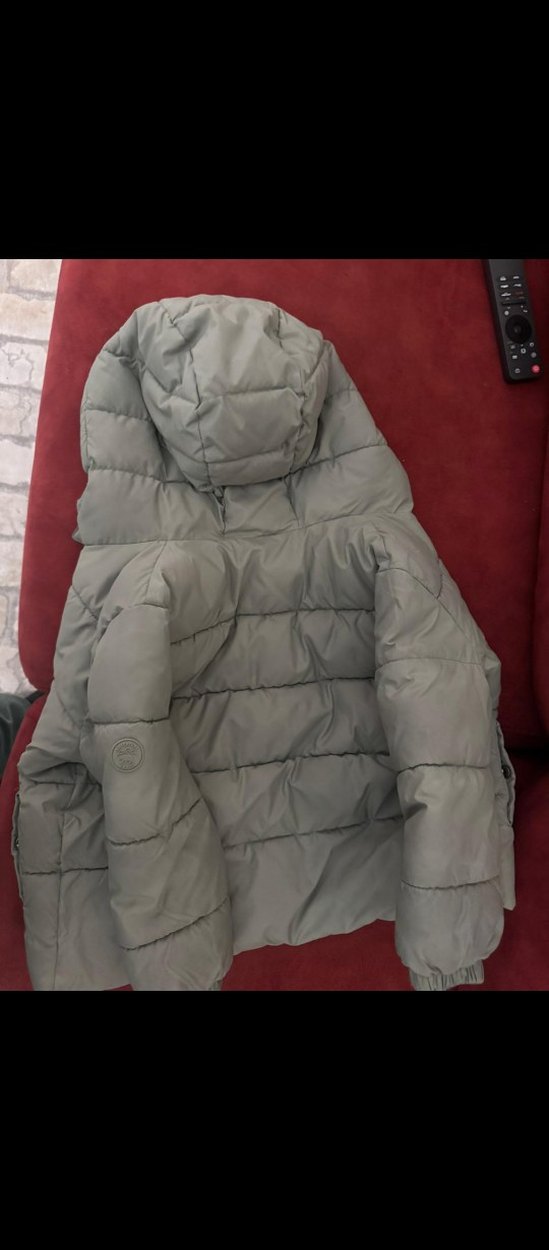 Kapüşonlu Gri Erkek Çocuk Mont - Görsel 2