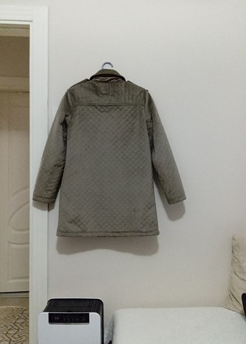 Düğmeli Kadın Gri Süet Ceket - Görsel 6