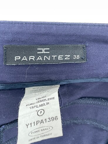 38 Beden lacivert Renk Parantez Kumaş Pantolon %70 İndirimli.