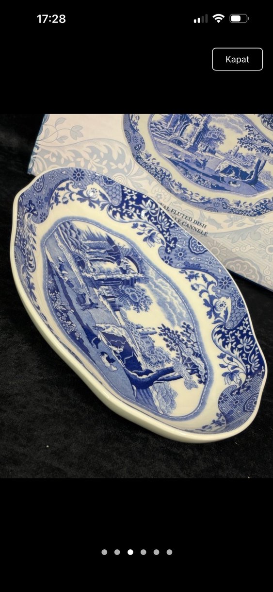 Spode kayık tabak - Görsel 3