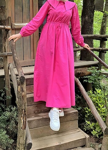 m Beden pembe Renk Vesna günlük elbise 