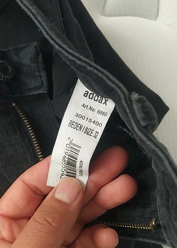 32 Beden Gri Kadın Denim Midi Boy Kot Pantolon