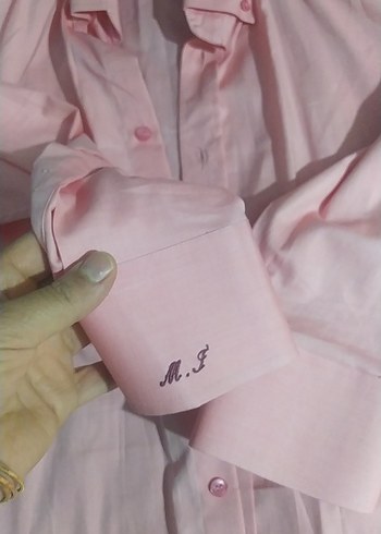 Pembe Uzun Kollu erkek gömleği - Görsel 2