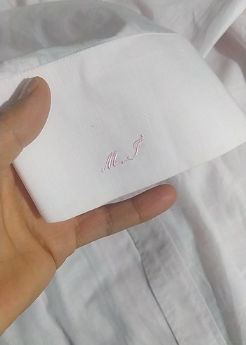 Pembe Keten Erkek Gömlek - Görsel 2