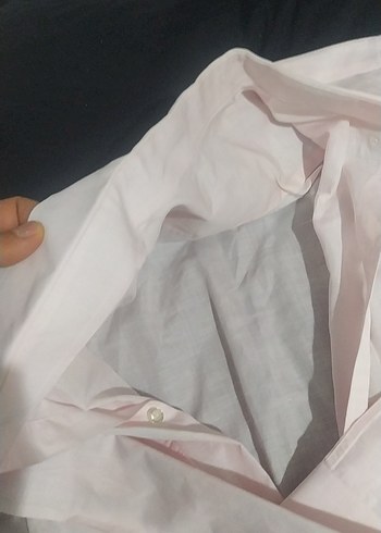 Pembe Keten Erkek Gömlek - Görsel 3