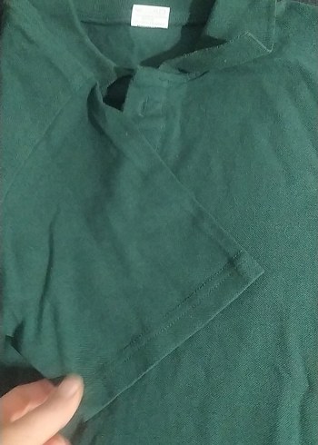 Erkek Koyu Yeşil Kısa Kollu Polo Tişört - Görsel 2