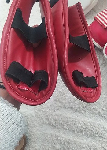 Kırmızı Deri Velcro Boks Eldiveni - Görsel 3