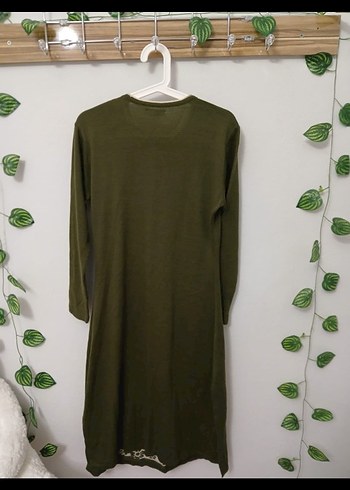 Uzun Kollu, Örgü, Baskılı Kadın Triko Elbise - Görsel 4