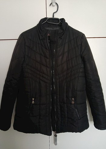 Siyah Fermuarlı Mont - Görsel 5