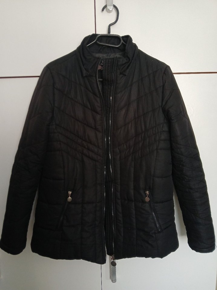 Siyah Fermuarlı Mont - Görsel 5